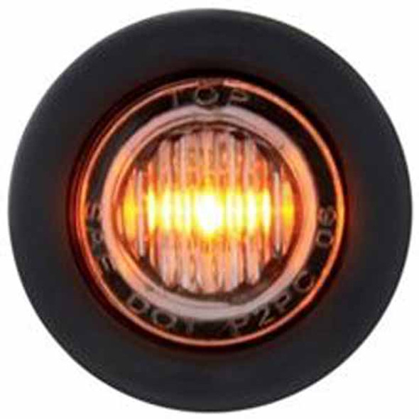 3 LED Mini Clearance Marker Light - Amber LED/ Clear Lens