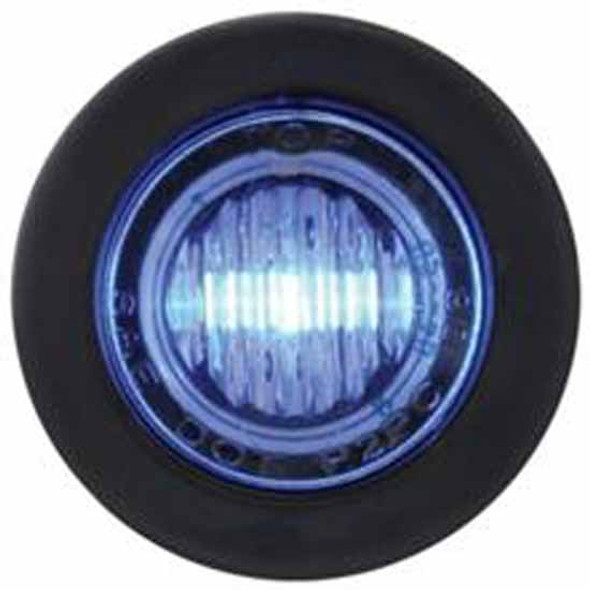 3 LED Mini Clearance Marker Light - Blue LED/ Clear Lens