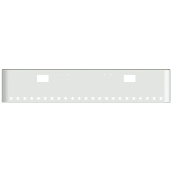 18 Inch Chrome-Plated Steel Rolled End Texas Bumper Kit With Mounting Holes, And 23 M3 Or P3 Light Holes For Freightliner