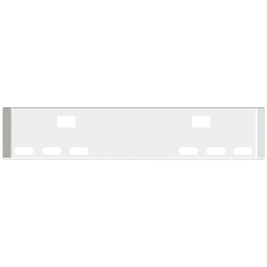 18 Inch Chrome Texas Mitered End Bumper With Hook Holes, 6 Oval For Freightliner Classic 2000-2002