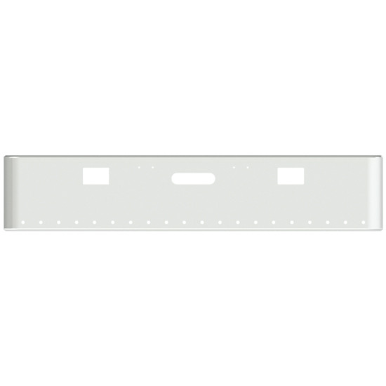 18 Inch Chrome-Plated Steel Rolled End Texas Bumper Kit With Mounting Holes, And 20 Round 3/4 Inch Light Holes For Freightliner