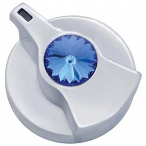 Chrome Plastic Timer Knob W/ Blue Jewel  For Peterbilt