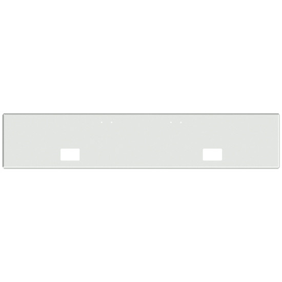 22 Inch Chrome Texas Boxed End Bumper With Fog Light Holes For Freightliner Classic 2000-2002