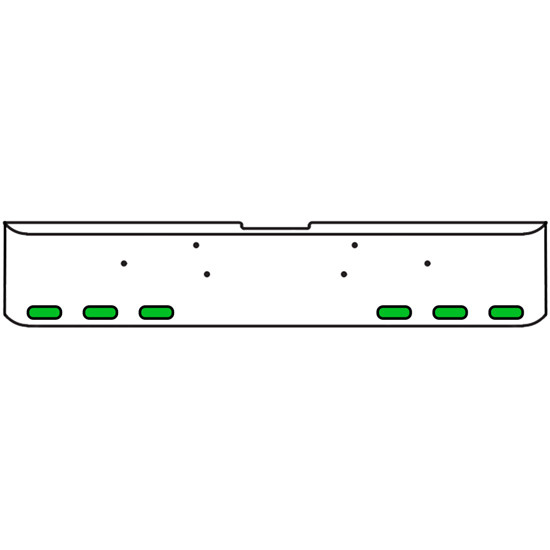 18 Inch 7-Gauge Chrome Plated Steel Texas Square Bumper Kit With Amber And Green/Clear Lens With Bezels For Freightliner Classic 2002-2007