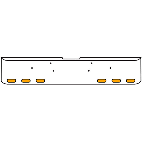 18 Inch 7-Gauge Chrome Plated Steel Texas Square Bumper Kit With Amber/Clear Lens With Bezels And Visors For Freightliner Classic 2002-2007