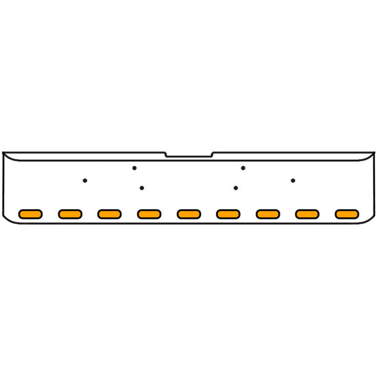 18 Inch 7-Gauge Chrome Plated Steel Texas Square Bumper Kit With Amber/Amber Lens With Bezels And Visors For Freightliner Classic 2002-2007