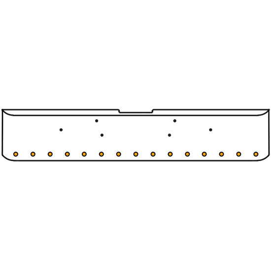 18 Inch 7-Gauge Chrome Plated Steel Texas Square Bumper Kit With Amber/Clear Lens With Bezels And Visors For Freightliner Classic 2002-2007