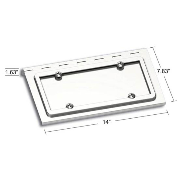 Stainless Steel Single License Plate Swing Plate For  Peterbilt 357, 378, 379