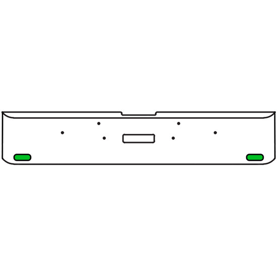 18 Inch 7-Gauge Chrome Plated Steel Texas Square Bumper Kit With Amber And Green/Clear Lens With Bezels For Freightliner Classic 2002-2007