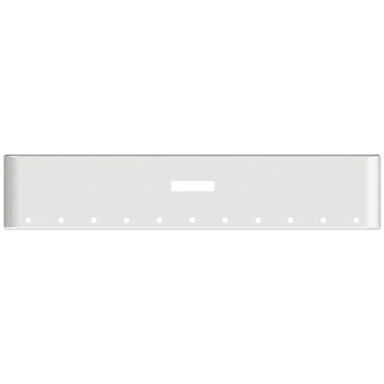 18 Inch Chrome Steel Texas Square Rolled End Bumper With Mounting And Tow/Hitch Holes 11 M1 Millennium Light Holes For Freightliner Fld Classic, 1200 Series 2002-2007