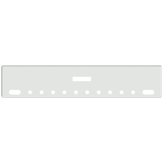 18 Inch Chrome Texas Boxed End Bumper With Mount, Tow , 2 Oval-10 Rnd 2 Inch And End 1 Rnd 2 Inch Light Holes For Freightliner Classic 120, Xl 132