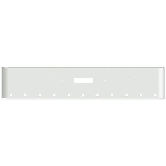 20 Inch Chrome Steel Texas Square Bumper With Mounting And Tow/Hitch Holes 11 M3 Or P3 Light Holes For Freightliner Fld Classic, 1200 Series 2002-2007