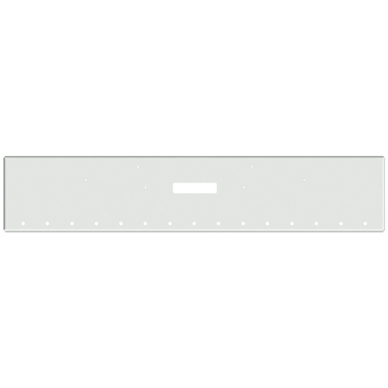 22 Inch Chrome American Eagle Square Bumper With Mount, Tow And 15 Rnd 3/4 Inch Light Holes For Freightliner Classic 120, Xl 132
