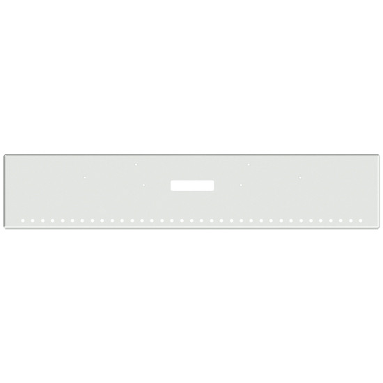 22 Inch Chrome American Eagle Square Bumper With Mount, Tow And 35 Rnd 3/4 Inch Light Holes For Freightliner Classic 120, Xl 132