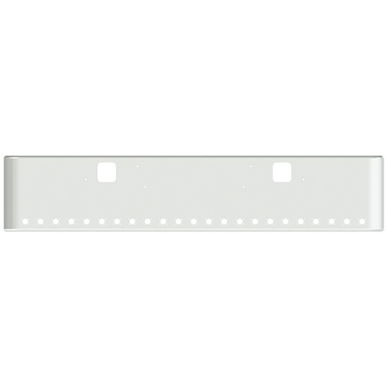22 Inch Chrome Steel Texas Square Bumper With Mounting And Standard Step Holes 23 M3 Or P3 Light Holes For Freightliner Fld Classic, 1200 Series 2002-2007