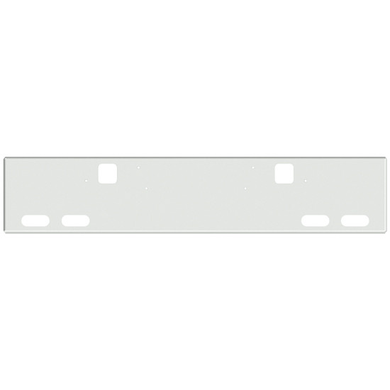 18 Inch Chrome American Eagle Bumper With Hooks, 4 Oval Light Holes For Freightliner Classic 2002-2007