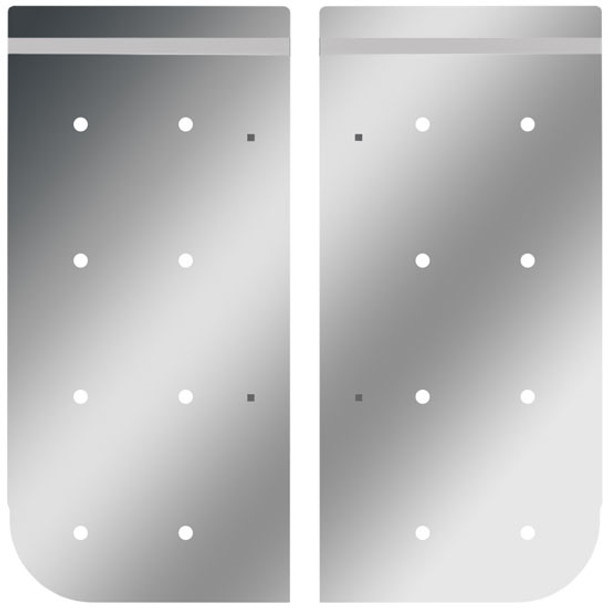 Stainless Steel Cowl Panels W/ 8 P1 Light Holes For Kenworth W900B, W900L 1995-2010
