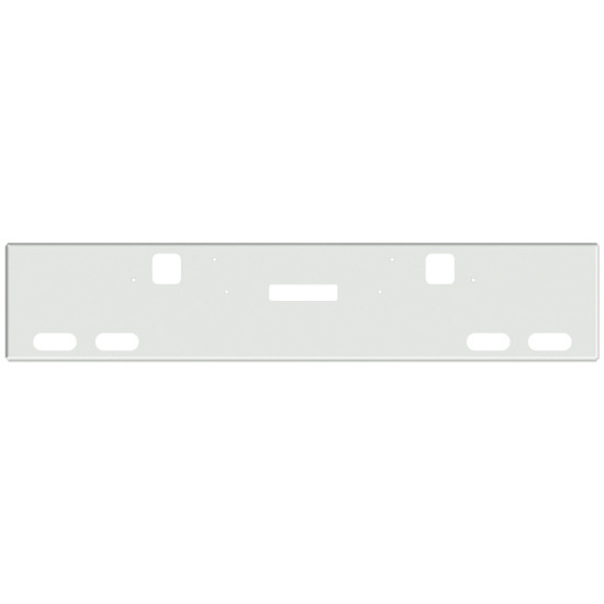 22 Inch Chrome American Eagle Bumper With Holes For Mounting, Hooks, Tow, 4 Oval Lights For Freightliner Classic 2002-2007