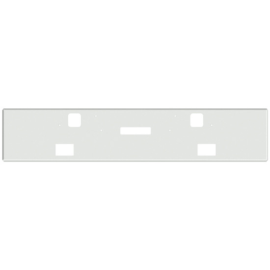 20 Inch Chrome Texas Boxed End Bumper With Square Fog Light, Step, And Tow Holes For Freightliner Classic 2002-2007