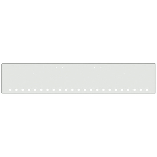 20 Inch Chrome Texas Boxed End Bumper With 23 M3 - P3 Light Holes For Freightliner Classic 120 And Xl 132
