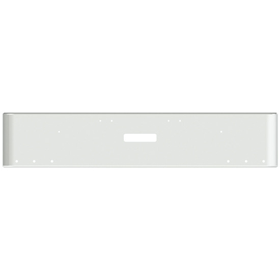 18 Inch Chrome Steel Texas Square Rolled End Bumper With Mounting And Tow/Hitch Holes 6 - 3/4 Inch Light Holes For Freightliner Classic 1400 Series 2002-2007