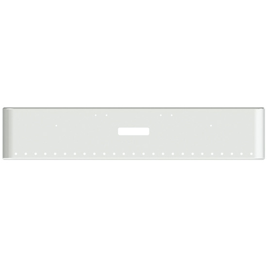 18 Inch Chrome Steel Texas Square Rolled End Bumper With Mounting And Tow/Hitch Holes 25 - 3/4 Inch Light Holes For Freightliner Classic 1400 Series 2002-2007