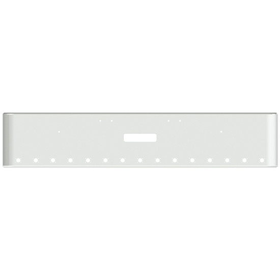 22 Inch Chrome Steel Texas Square Bumper With Mounting And Tow/Hitch Holes 15 M3 Or P3 Light Holes For Freightliner Classic 1400 Series 2002-2007