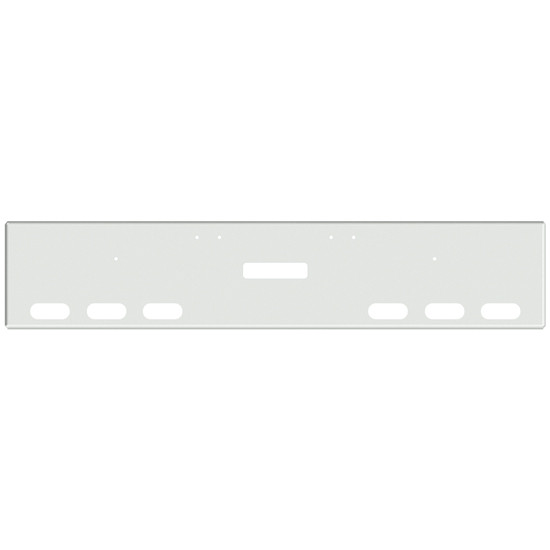 20 Inch Chrome Texas Boxed End Bumper With Center Tow, 6 Oval Light Holes For Freightliner Classic 120 And Xl 132