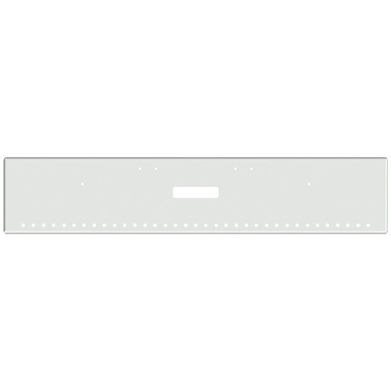 20 Inch Chrome American Eagle Square End Bumper With Tow, 35 Rnd 3/4 Inch And End 1 Rnd 3/4 Inch Light Holes For Freightliner Classic 120, 132