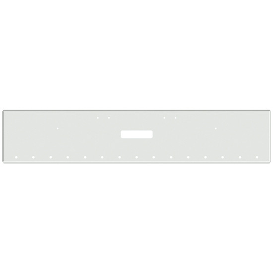 20 Inch Chrome American Eagle Square End Bumper With Tow And 15 Rnd 3/4 Inch Light Holes For Freightliner Classic 120, 132
