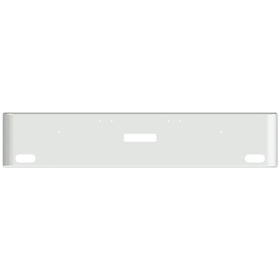 22 Inch Chrome Rolled End American Eagle Bumper With Tow, 2 Oval Light Holes