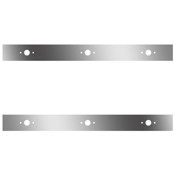 38 Inch Stainless Steel Sleeper Panels W/ 6 P3 Light Holes For Kenworth T800, W900