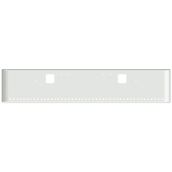 20 Inch Chrome Steel Texas Square Bumper With Mounting And Standard Step Holes 45 - 3/4 Inch Light Holes For Freightliner Classic 1400 Series 2002-2007