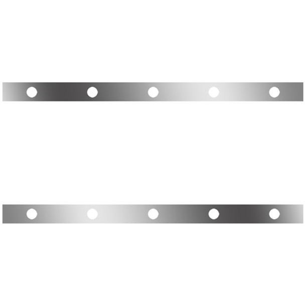 62 Inch Stainless Steel Sleeper Panels W/ 10 Round 2 Inch Light Holes For Kenworth T800, W900
