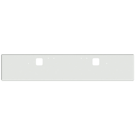 20 Inch Chrome Boxed End Bumper With Step Holes For Freightliner Classic 120 And Xl 132