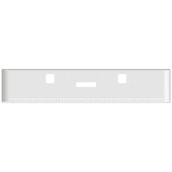 18 Inch Chrome Steel Texas Square Rolled End Bumper With Mounting, Standard Step And Tow/Hitch Holes 55 - 3/4 Inch Light Holes For Freightliner Classic 1400 Series 2002-2007