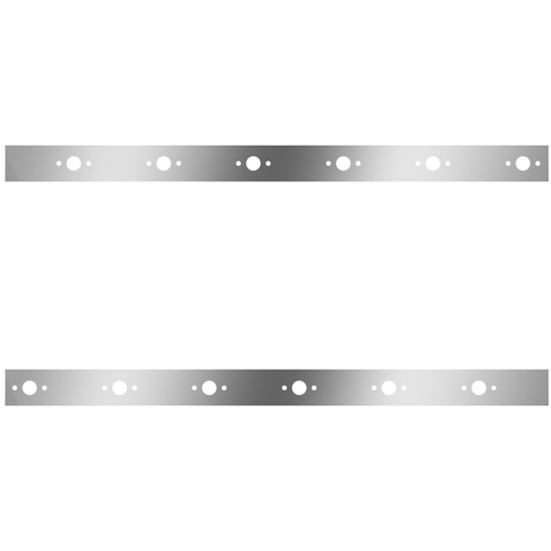 Stainless Steel Cab Panels W/ 12 P3 Light Holes For Kenworth W900L Aerocab