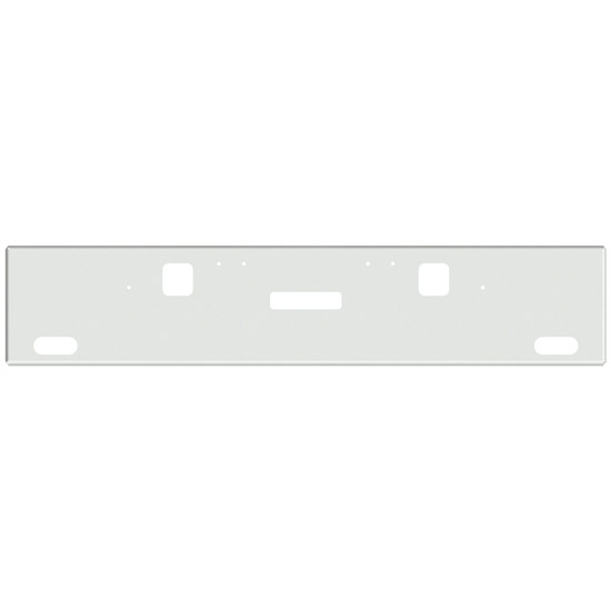 22 Inch Chrome Texas Boxed End Bumper With Center Tow, Hook, 2 Oval Light Holes For Freightliner Classic 2002-2007-18.88 X 5.13 Mounting