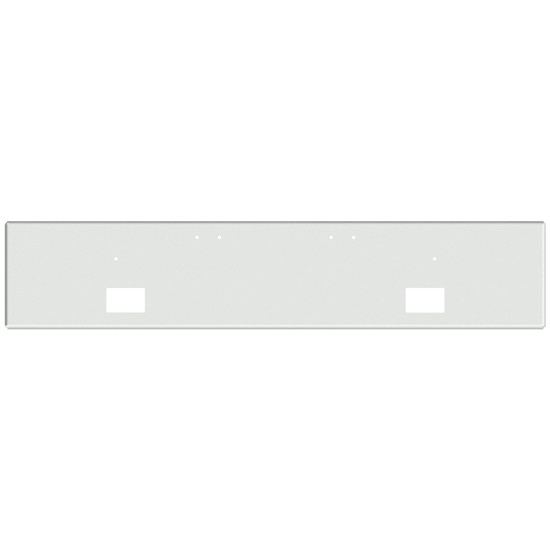 20 Inch Chrome Boxed End Bumper With Light Cutouts For Freightliner Classic 120 And Xl 132