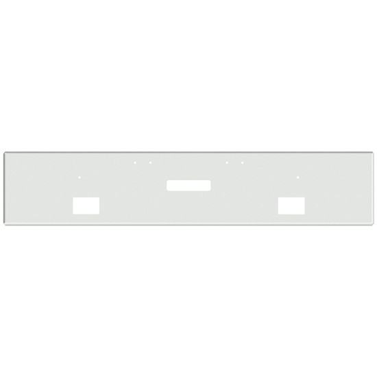 22 Inch Chrome Boxed End Bumper With Square Fog Light And Tow Holes For Freightliner Classic 2002-2007