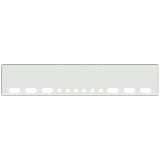 22 Inch Chrome Texas Boxed End Bumper With 6 Oval, 6 Rnd 2 Inch And End 1 Rnd 2 Inch Light Holes For Freightliner Classic 120, 132