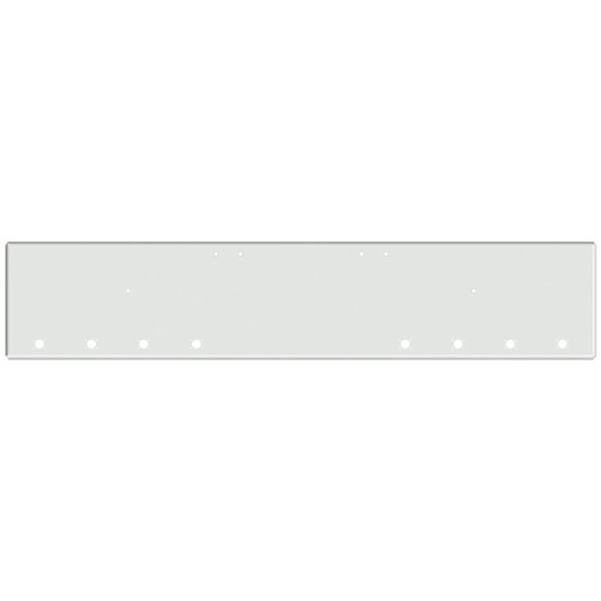 22 Inch Chrome Texas Boxed End Bumper With 8 M3 - P3 Light Holes For Freightliner Classic 120, 132
