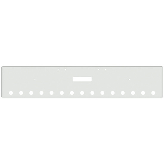 18 Inch Chrome Texas Boxed End Bumper With Tow, 15 Rnd 2 Inch And End 1 Rnd 2 Inch Light Holes For Freightliner Classic 120, 132