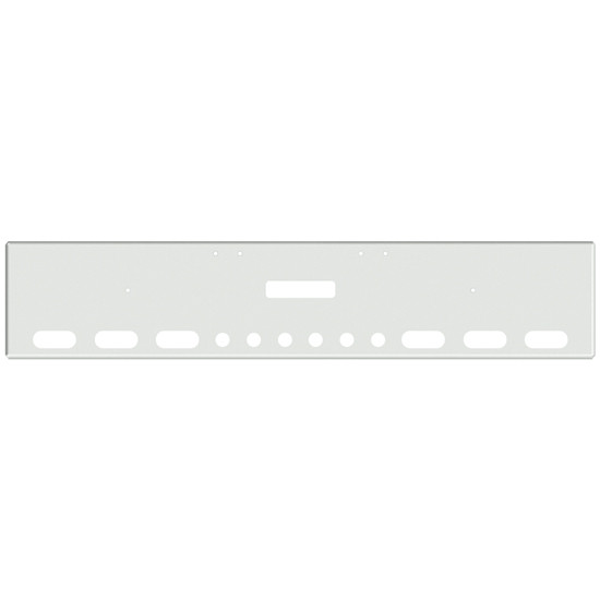 18 Inch Chrome Texas Boxed End Bumper With Tow, 6 Oval, 6 Rnd 2 Inch And End 1 Rnd 2 Inch Light Holes For Freightliner Classic 120, 132