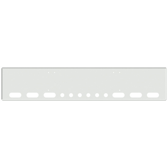 18 Inch Chrome American Eagle Bumper With 6 Oval And 6 - 2 Inch Round Light Holes For Freightliner Classic 120, Xl 132 2008 - 2010