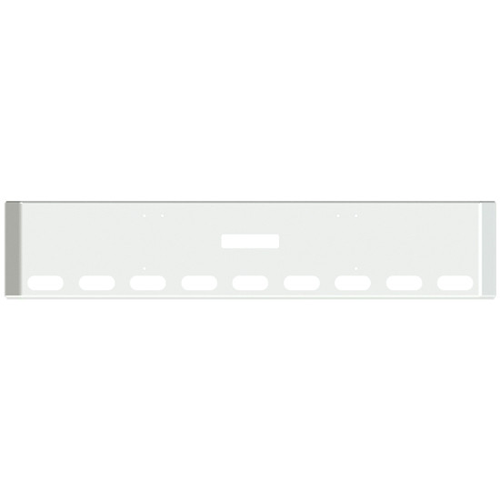 22 Inch Chrome Road Runner Mitered End Bumper With Tow, 9 Oval Light Holes For Freightliner Classic Xl 132 2008 - 2010