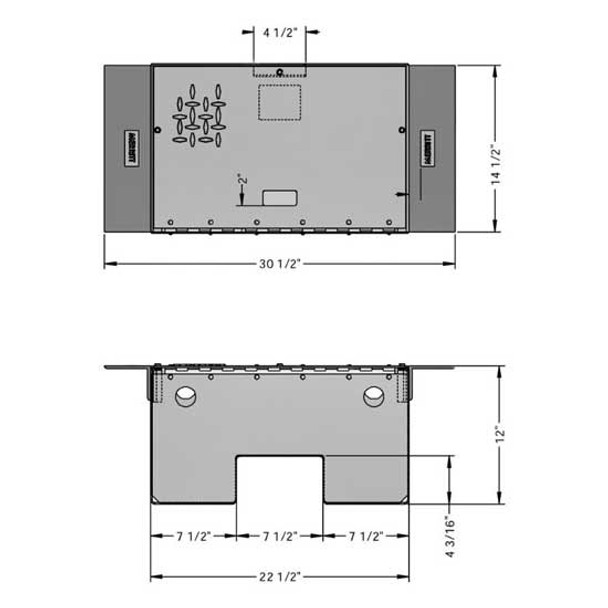 Merritt Aluminum 12 X 23 X 13.33 Inch In-Frame Battery Box