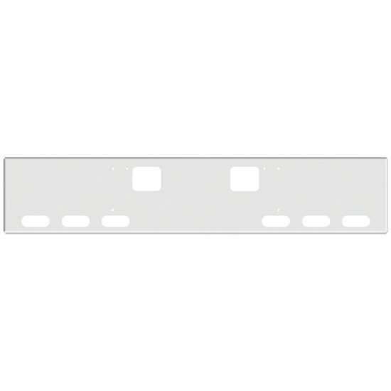 18 Inch Chrome American Eagle Bumper With Hook Holes, 6 Oval Light Holes For Freightliner Classic 120, Xl 132 2008 - 2010