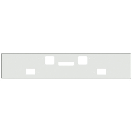 18 Inch Chrome Boxed End Bumper With Tow, 2 Square Fog Light Holes For Freightliner Classic 120, Xl 132