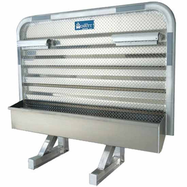 Merritt Aluminum 73 X 78 Inch Dyna-Light Cab Rack W/ Chain Racks, Full Tray & Radius Corners Merritt Aluminum 73 X 78 Inch Dyna-Light Cab Rack W/ Chain Racks, Full Tray & Radius Corners